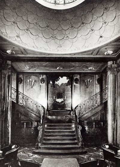 The 1st Class Smoking Room of the Ocean Liner Paris, c.1925 by French Photographer